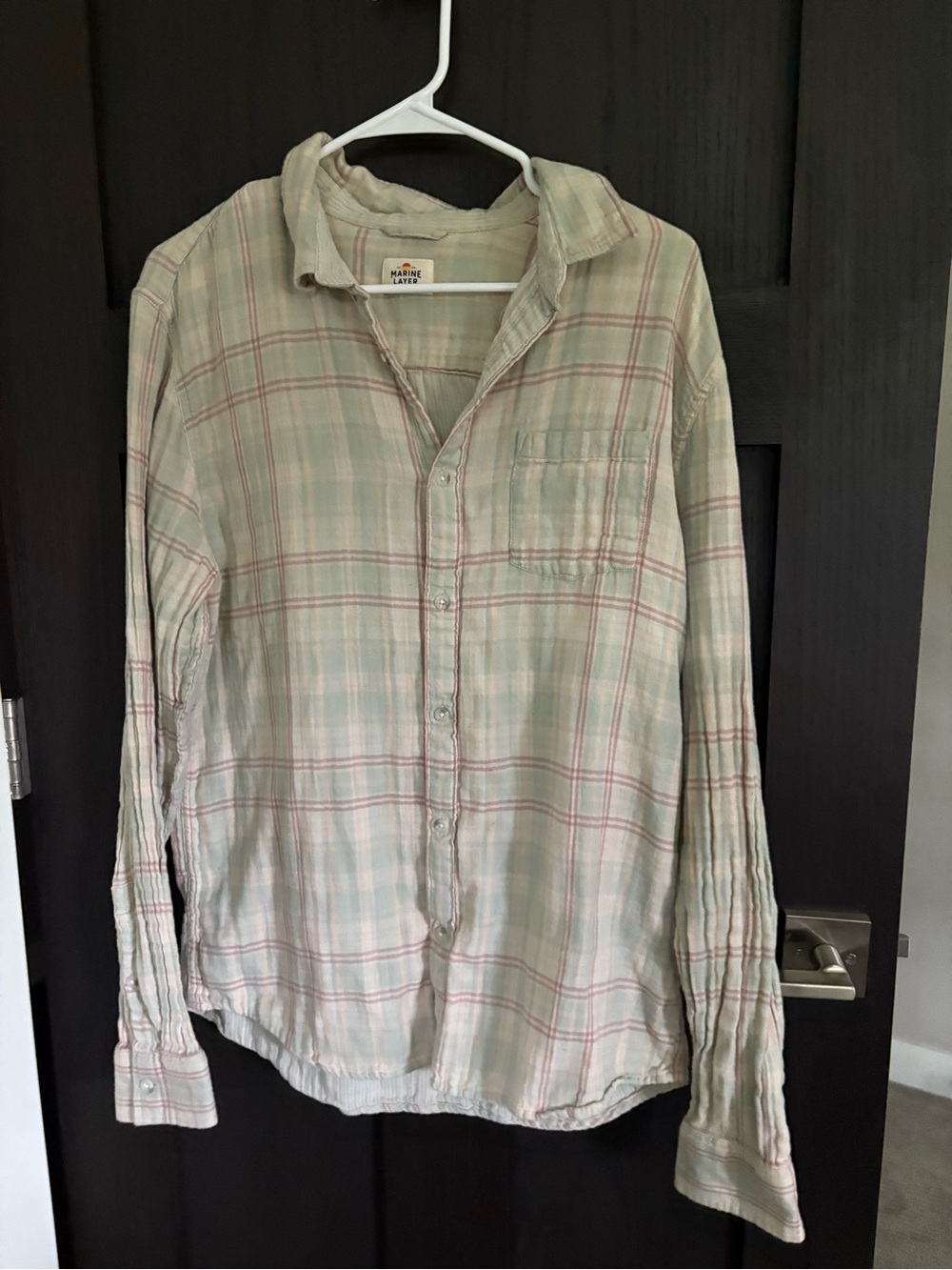 Marine layer button down plaid shirt